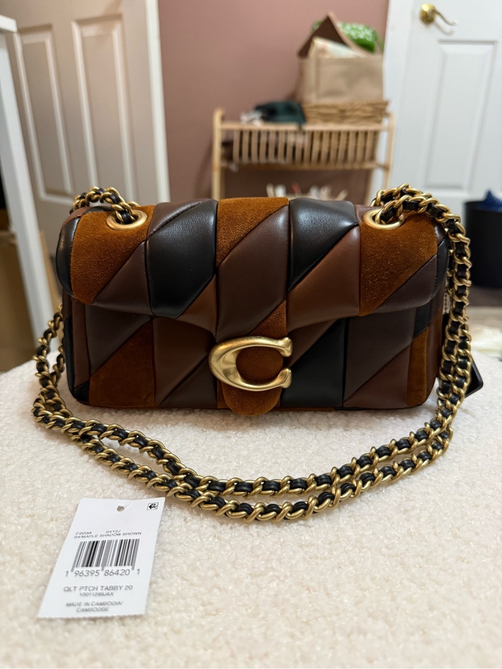 NWT Coach Quilted Patchwork Tabby 20